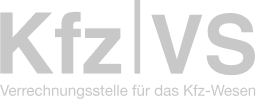 Das Bild zeigt das KfzVS-Logo, das für Kfz-Verrechnungsstelle für das Kfz-Wesen steht. Der Schriftzug „KfzVS“ ist modern und schlicht gestaltet, und der Slogan „Verrechnungsstelle für das Kfz-Wesen“ verdeutlicht den Fokus auf die finanzielle und administrative Abwicklung im Bereich des Kfz-Gewerbes. Das Logo symbolisiert eine Organisation, die sich mit der Abrechnung und Verwaltung von Fahrzeug- und Schadensfällen beschäftigt.