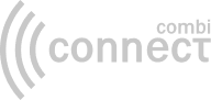 Das Bild zeigt das CombiConnect-Logo. Der Schriftzug „combi connect“ wird von wellenartigen Symbolen begleitet, die Kommunikation oder Vernetzung darstellen. Das Design unterstreicht die Funktion von CombiConnect als Plattform zur Vernetzung und Kommunikation im Bereich Schadenmanagement und Fahrzeugbewertung. Das Logo vermittelt einen modernen, technologieorientierten Eindruck und hebt die Vernetzungsaspekte des Produkts hervor.