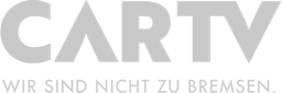 Das Bild zeigt das CARTV-Logo mit dem Slogan „WIR SIND NICHT ZU BREMSEN“. Das Logo vermittelt eine starke und dynamische Botschaft, die auf eine Marke hinweist, die sich durch Innovation und Fortschritt auszeichnet. Der Schriftzug „CARTV“ ist in einer modernen und kraftvollen Schriftart gehalten, und der Slogan unterstützt das Thema von Geschwindigkeit und Effizienz. Es könnte auf ein Unternehmen hinweisen, das sich mit Mobilität, Fahrzeugtechnologie oder einem ähnlichen Bereich beschäftigt.