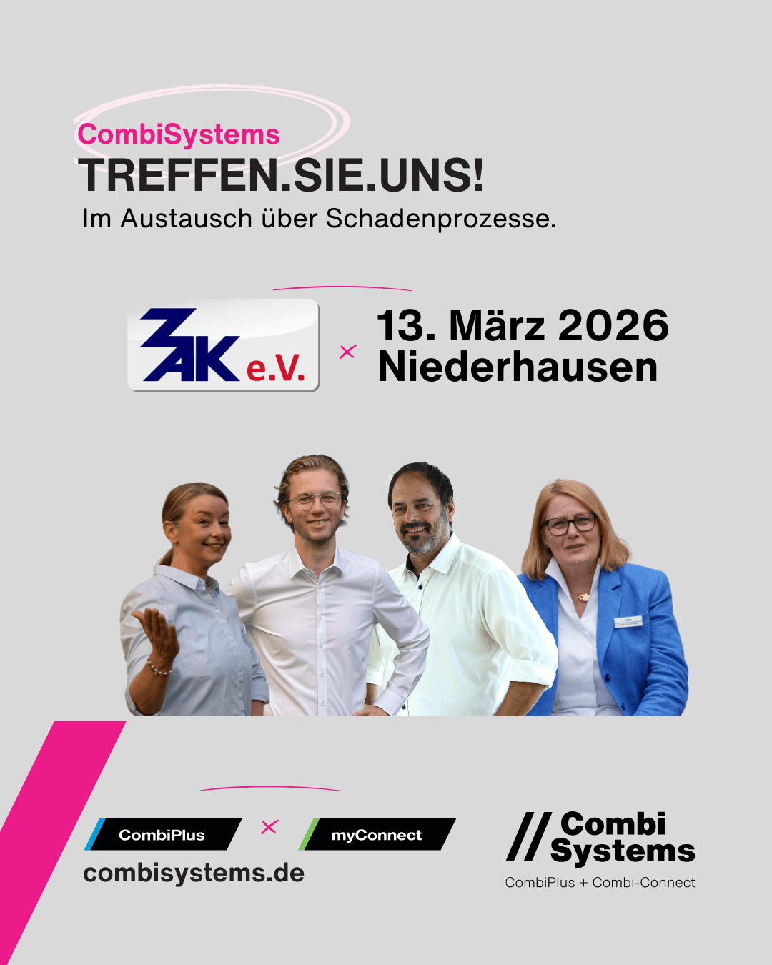 CombiSystems Team beim ZAK-Forum 2026 in Wiesbaden-Niedernhausen im Austausch zu Fahrzeugtechnik und Schadenpraxis