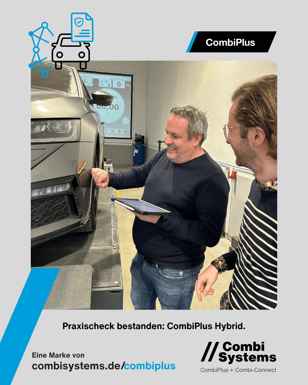 Praxischeck von CombiPlus Hybrid bei der Schadenaufnahme gemeinsam mit dem Sachverständigen